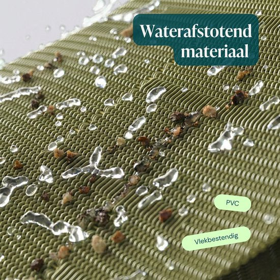 Castagnola Placemats - Placemat van Kunststof - Onderlegger - Onderzetter - Placemats Plastic en PVC - 6 Stuks - Diameter 37cm - Groen