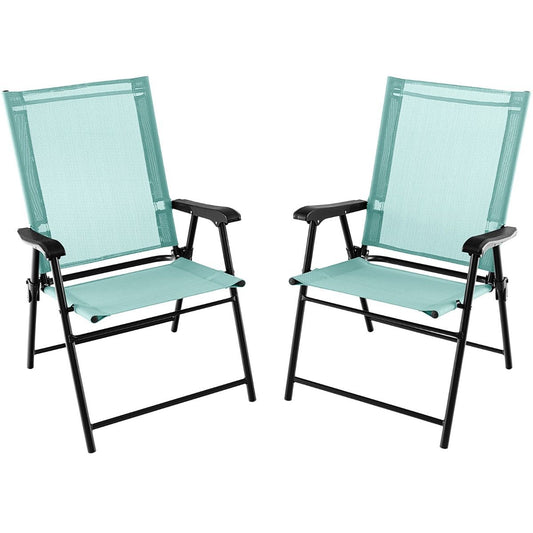 Coast Opvouwbare Terrasstoelen - set van 2 - metalen frame - groen