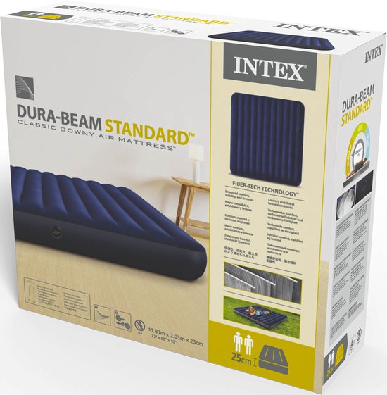 Intex King Dura-Beam Classic Downy Luchtbed - 203x183x22 cm