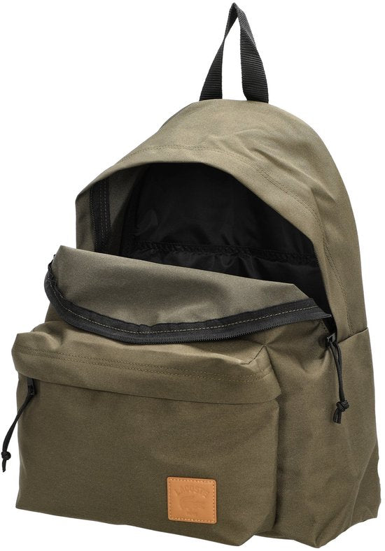 LACOSTE vrije tijd rugzak rugzak met laptopvak Rugzak met patch Ivy Green kaki