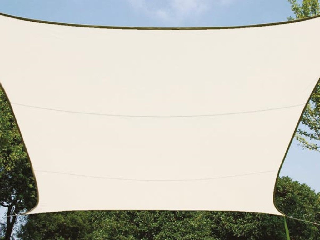 Perel Schaduwdoek, waterafstotend, 2 x 3 m, 160 g/m², polyester, rechthoek, crème