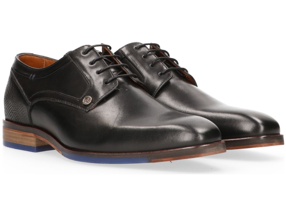 Australian Footwear Magiore 15.1637.01-A00 – Heren Schoenen – Zwart Leer – Maat 40