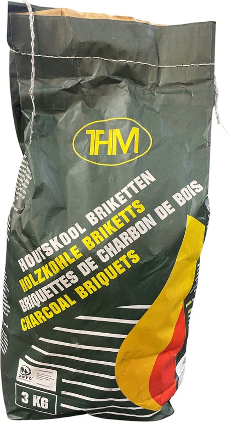 Houtskoolbriketten - 3 kg - PEFC