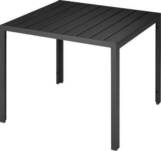 tectake® - Tuintafel Maren - Vierkant - zwart - 402954