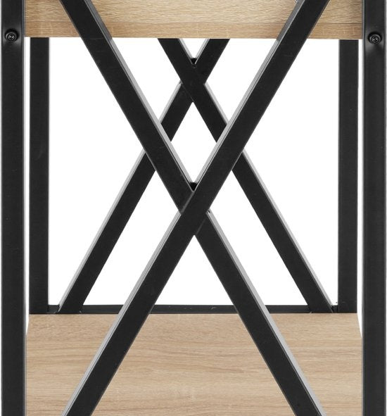 tectake® - Bijzettafel Dayton - industrieel - lichtbruin -35 x 35 x 70,5 cm - 404452