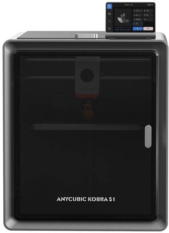 Anycubic Kobra S1 Combo 3D Printer – CoreXY Systeem – Automatische Bed Leveling – 600 mm/s Printsnelheid – Multi-Color Filament Systeem – PEI Flexibel Printbed – WiFi & App Bediening – Direct Printklaar