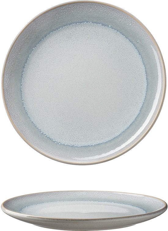 tectake® Serviesset Mare - 30-delig - Aardewerk met Glanzend Glazuur - 6 Persoons - Handgemaakt Servies - Moderne Bordenset met Grote en Kleine Borden, Kommen, Schaaltjes en Kopjes - Vaatwasser- en Magnetronbestendig - Zandkleur