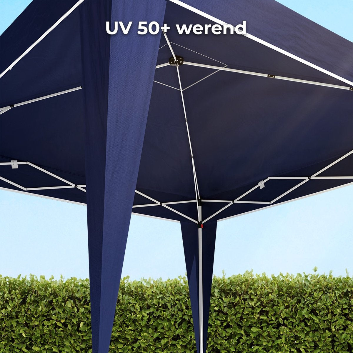LifeGoods Partytent - Paviljoen - EasyUp - Opvouwbaar - Waterdicht - Met Draagtas - 300 x 300 cm - Blauw