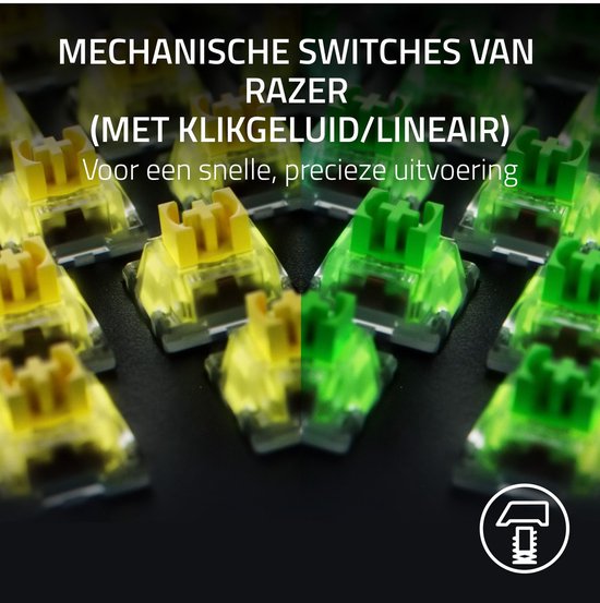 Razer BlackWidow V4 - Mechanisch Gaming Toetsenbord - Yellow Switch - RGB - 6 Macrotoetsen - Qwerty