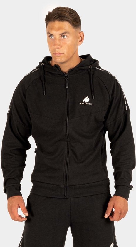 Gorilla Wear Harvey Trainingsjas - Zwart - XL