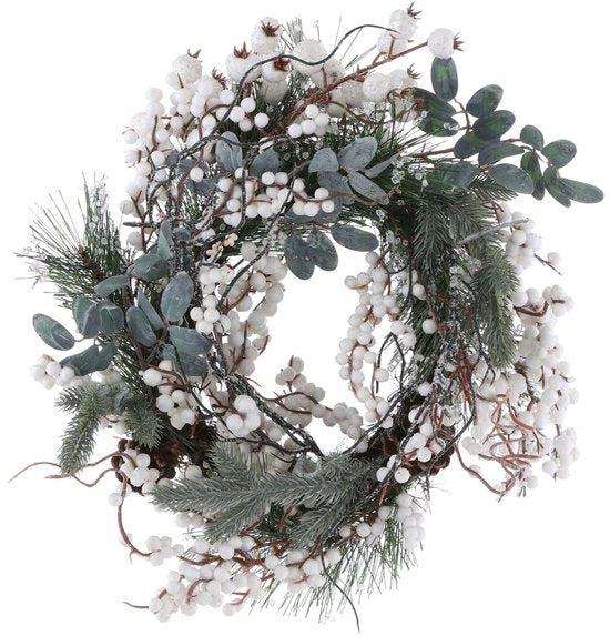 House of Seasons Hardy Kerstkrans - Ø40 cm - Groen