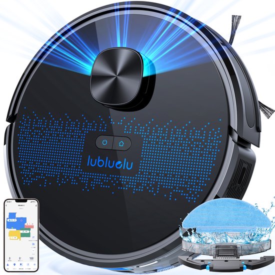 Lubluelu SL60D Robotstofzuiger met LDS9.0 LiDAR – 4000Pa Zuigkracht – 2-in-1 Stofzuiger & Dweil – App & Spraakbesturing
