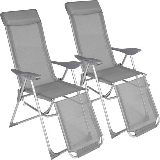 TecTake - Set van 2 klapstoelen tuinstoelen
