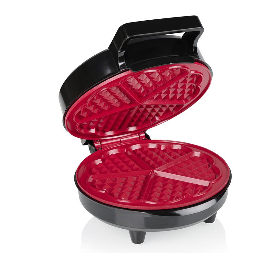 Princess Wafelijzer Hartvormige Wafels - Zwart - ⌀19 cm - 1200W