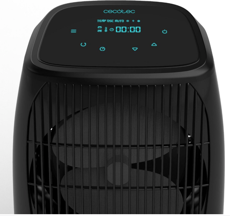 Cecotec - Ready Warm 9600 Smart Force Ventilatorkachel - 2000W - Met Regelbare Thermostaat & 3 Standen - Vorstbeveiliging & Oververhittingsbescherming - Kunststof - Zwart