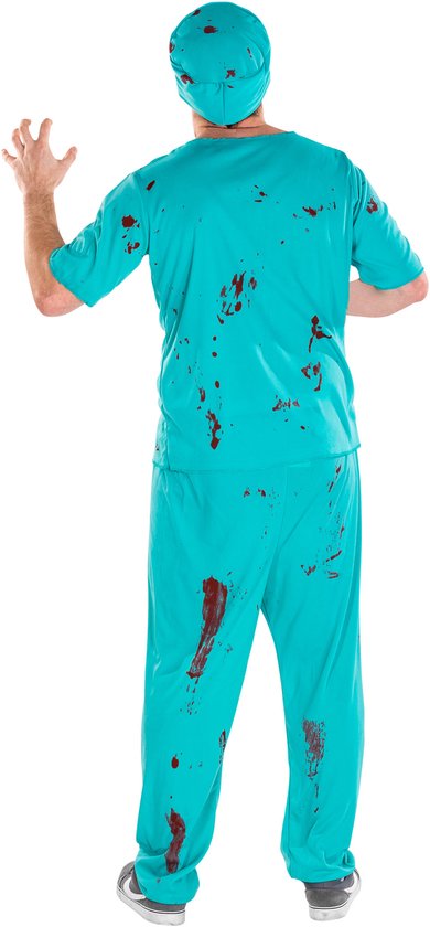 Dressforfun Herenkostuum zombiedokter M - verkleedkleding kostuum halloween verkleden feestkleding carnavalskleding carnaval feestkledij partykleding - 300183
