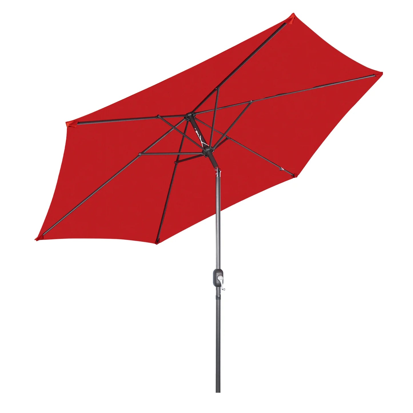 Angel Living 300cm Zweefparasol Rechthoekig - Parasol met Kruisvoet en Draaibare Arm - Rood
