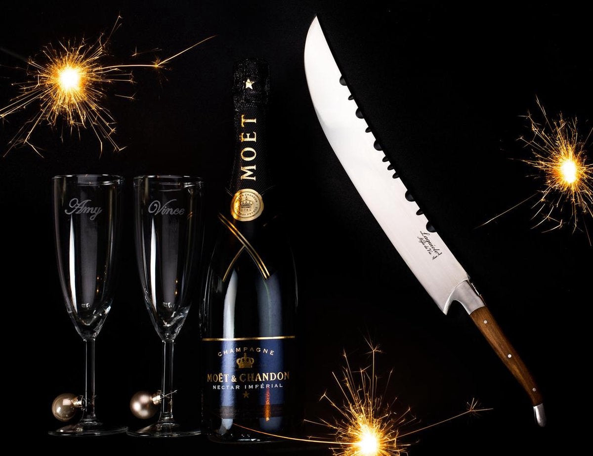 Laguiole Style de Vie Champagnesabel - in giftbox - Rozenhout
