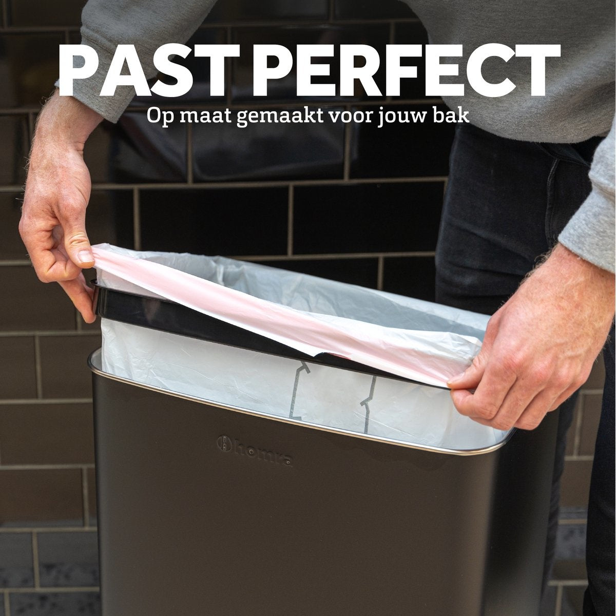 BagFitter Roze B 50L Vuilniszak met Trekband van 100% Gerecycled Plastic - 75cm x 61cm - 30 stuks - 50 Liter - Vuilniszakken - Afvalzakken - Prullenbakzakken geschikt voor o.a. Homra Lux en StangVollby Mandal