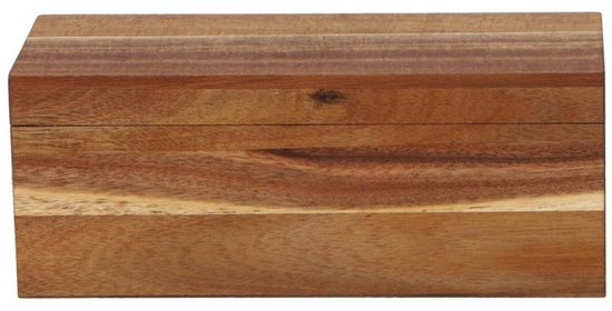 Daily Home theedoos hout 6 vakken bruin met scharnierdeksel.