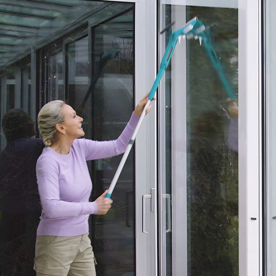 Livington Window Buddy - Raamreiniger - Raamreiniger met telescoopstang - Raamwisser - Raamtrekker - Douchewisser - Zonnepaneelreiniger vertaler