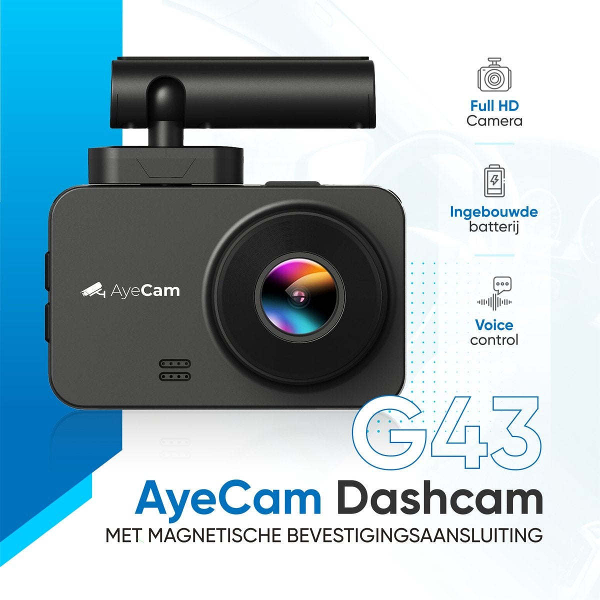 AyeCam Dashcam Pro Max - FULL HD & Nachtvisie – G-Sensor - Incl 32GB SD - Dashcam voor Auto - Met App