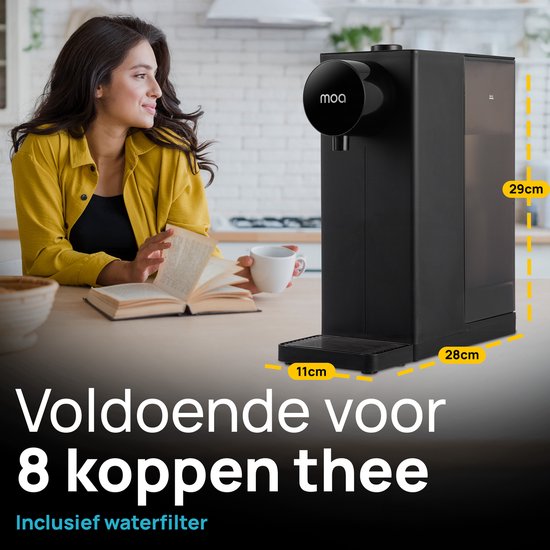 MOA Heetwaterdispense WD01B – Instelbare Temperatuur  – 2600 W – 2 liter – Zwart
