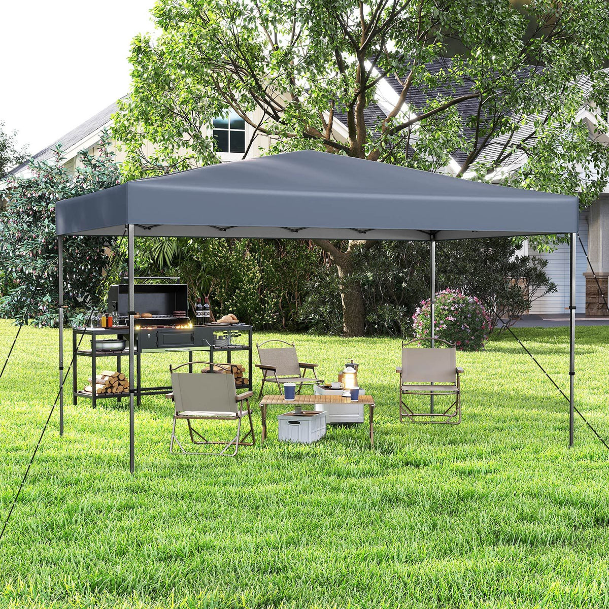 Coast Pop-Up Paviljoen 365 x 225 cm – UV-Bescherming Met Draagtas – Grijs – Oxford Metaal