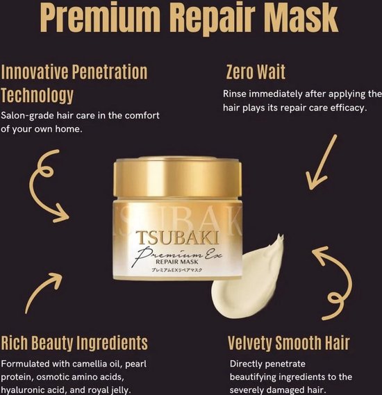 Tsubaki - Premium Repair Mask - Haarmasker - Intens - 180 g