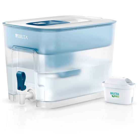 BRITA - Waterfilterkan - Flow Cool - Waterfilter - Waterdispenser - 8.2L - Blauw - incl. 1 MAXTRA PRO ALL-IN-1 filterpatroon
