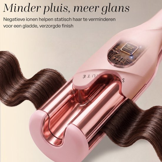Sansbeauté® Wave Krultang 32mm - Wafeltang - Keramische Haarkruller Beach Waves - Mermade Hair Waves - Mermaid Waves Krultang - Wavy Hair - Krultangen - The Waver - Haarstyler Hair Curler - Dunne en Dikke Crimper