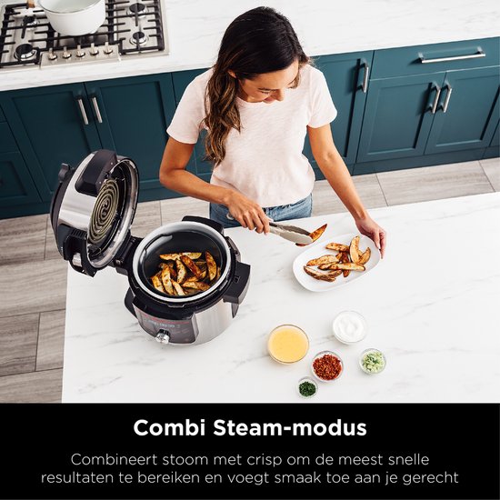 Ninja Foodi OL650EU Multicooker - 12 Kookfuncties - 7,5 Liter - Inclusief Airfryer, Pressure Cooking, Stomen, Grillen