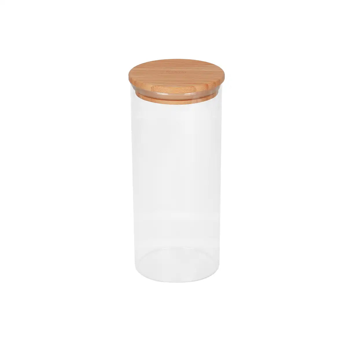 Brabantia Pure Storage Box - Bamboe Deksel - Glazen Voorraadpot - Oven & Magnetron Bestendig - Transparant - Luchtdicht - 1600 ml