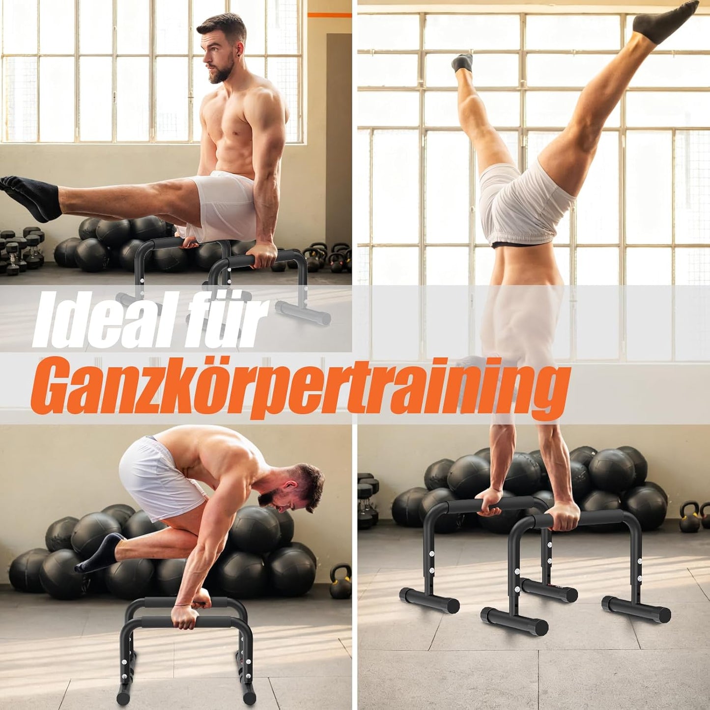 DH Ftlife Bars voor Calisthenics - Verstelbaar - 2 Stuks - Max. 200 kg - 30-35 cm