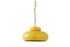 Light & Living Hanglamp Neiva – Voorzien Van Dimmerelement En Verstelbaar Snoer En Matte Afwerking – Voor Eetkamer En Woonkamer – Mat Okergeel Metaal – 46 x 46 x 30 cm