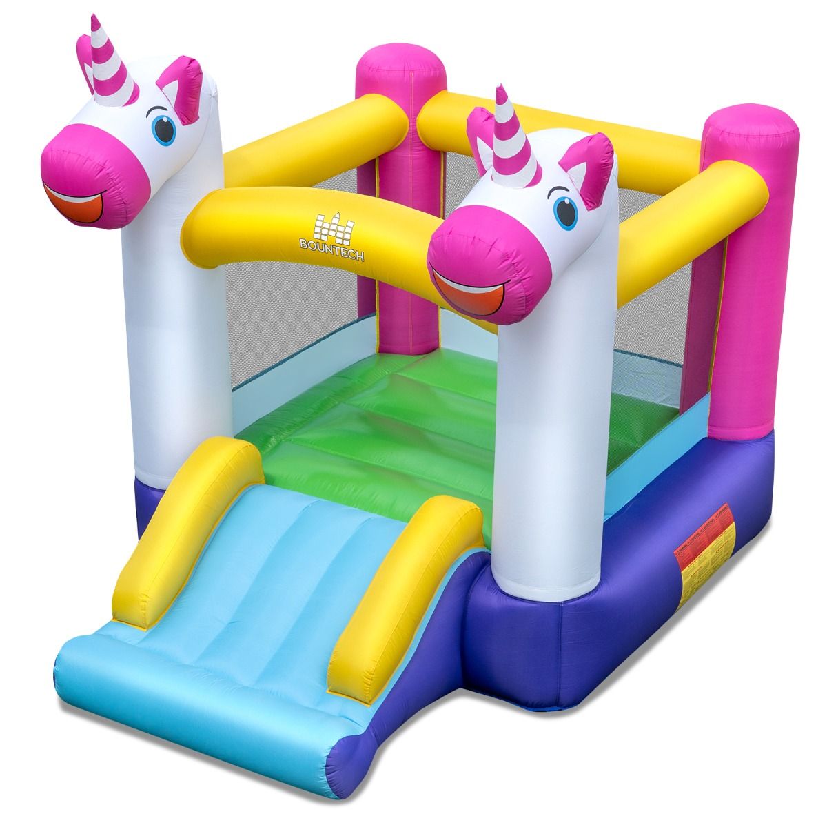 Coast Opblaasbaar Speelkasteel - 2-in-1 Trampoline met Glijbaan - Voor Kinderen - Multicolor