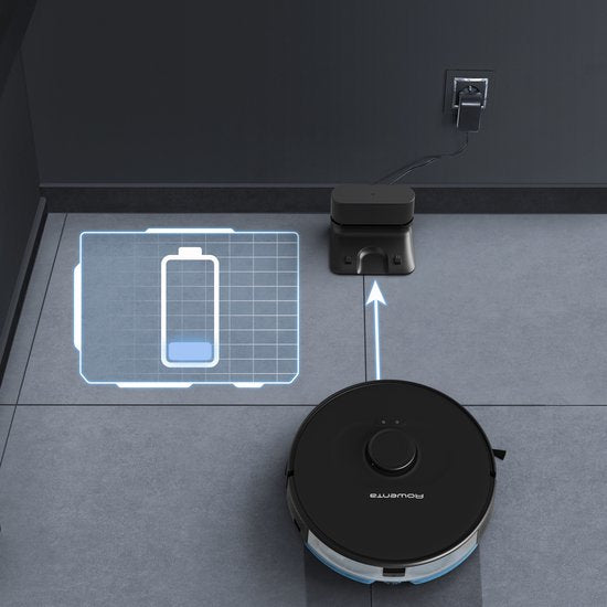 Rowenta X-Plorer Serie 75S+ RR8585 - Robotstofzuiger met dweilfunctie - Automatisch leegstation - Zwart