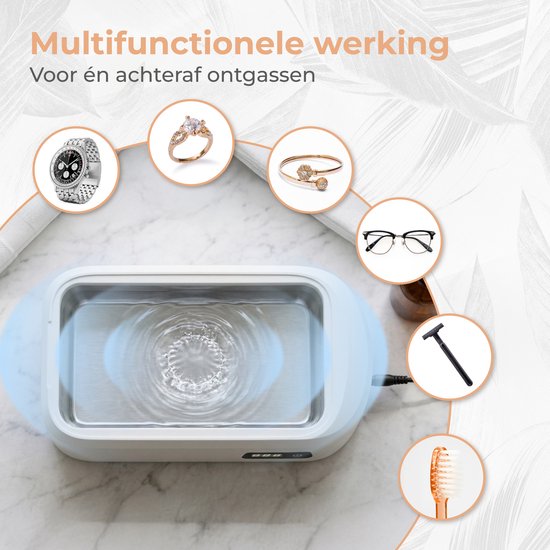 Nuvance Ultrasoon Reiniger - Brillenbad - 640ml - Ultrasone Reiniger voor Brillen & Sieraden - Kunstgebitreiniger