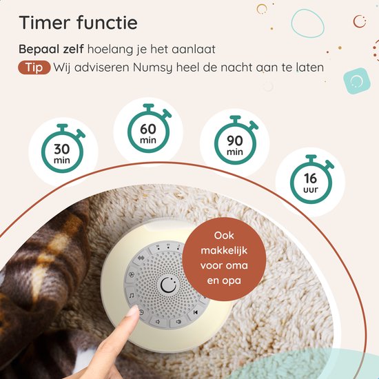 Numsy Mini White Noise Machine Baby - Witte Ruis Machine