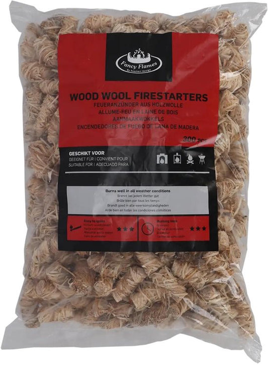 Fancy Flames Aanmaakwokkels - 300x - vurenhout en plantaardige was - rook en geurloos - barbecue