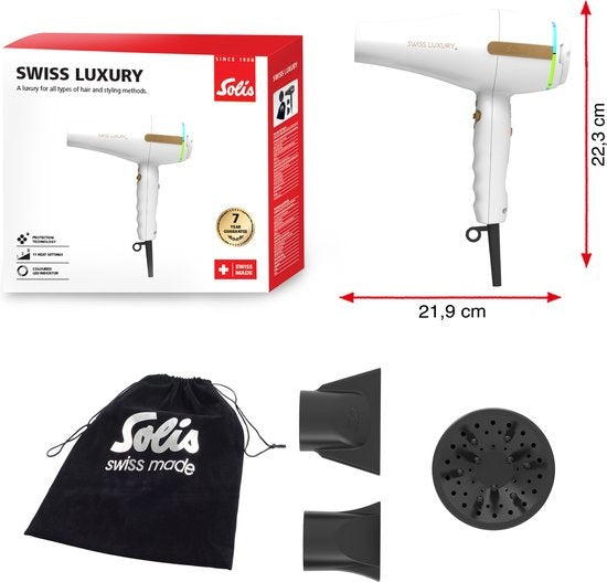 Solis Swiss Luxury 3800 Föhn - Haardroger - Wit