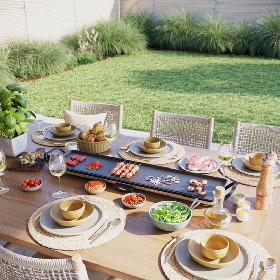 Tristar Bakplaat - BP-2669 - 1800W - Gourmet, Grillplaat XL 90x23cm - 8-10 personen