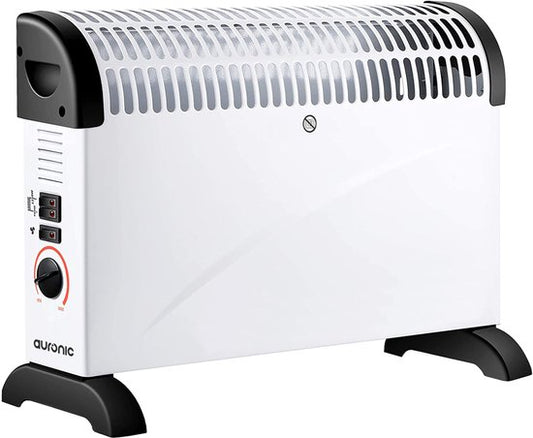 Auronic Elektrische Convectorkachel - 750/1250/2000 Watt - Met Ventilator - Verwarming - Ventilatorkachel - Wit