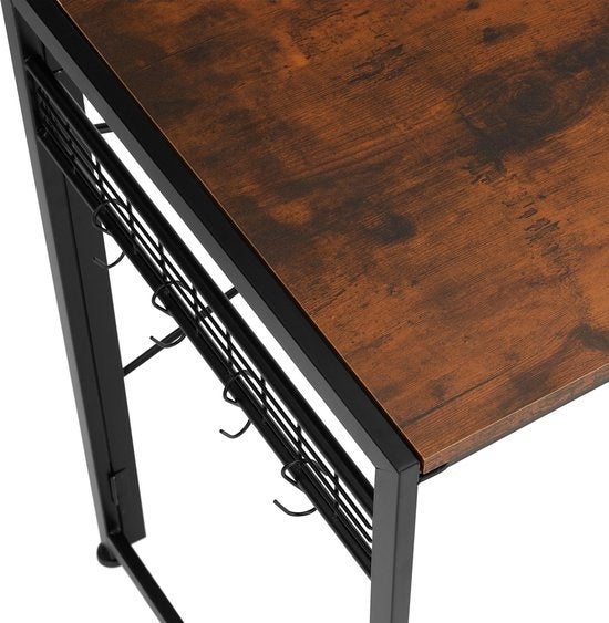 tectake® - Bureau Paterson inklapbaar 102x51x77cm - donkerbruin - 404660