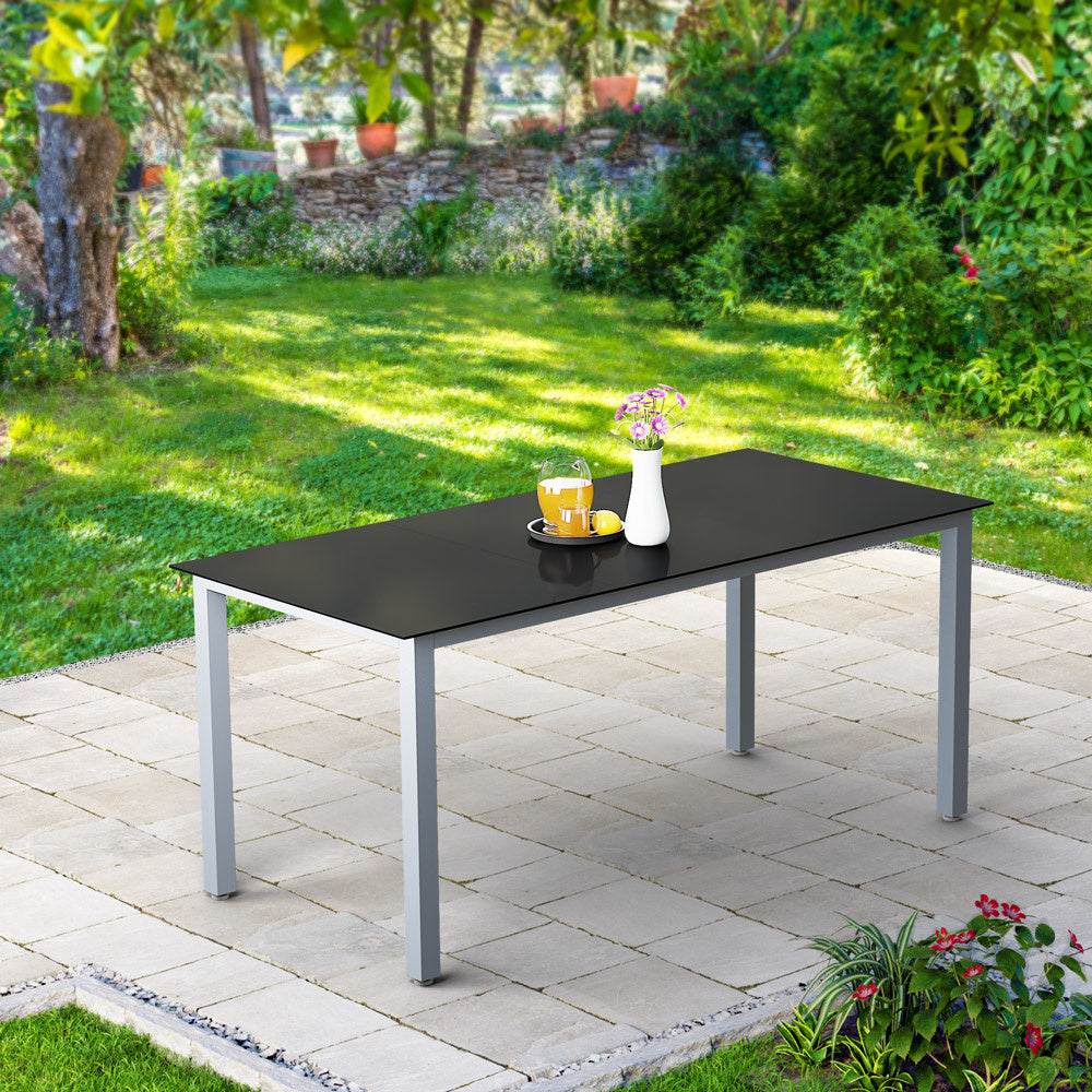Casaria Tuintafel Aluminium 190x90x75cm Zilver