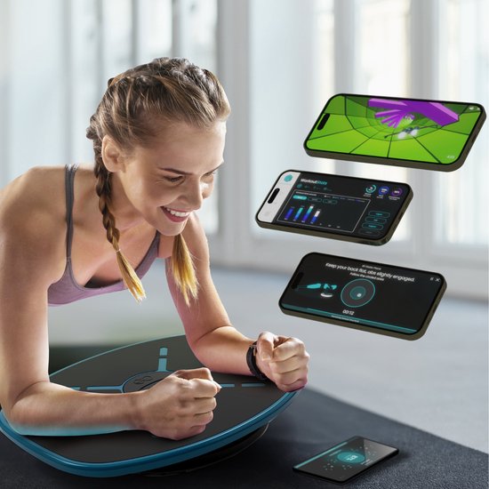 GoBalance Sport - Balance Board - Elektrisch Balansbord - Balanstrainer voor Evenwichtstraining - Wiebelkussen Inclusief Spellen - Balanskussen - Inclusief App