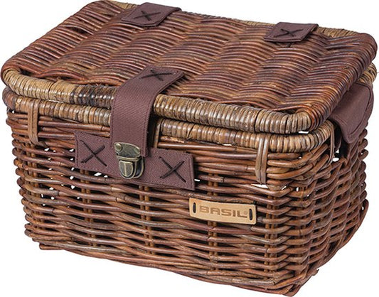 Basil Denton Fietsmand S - Voor - Rotan - Bruin - Small