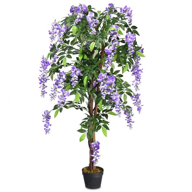 Coast kunstmatige plant bruikbare kunstmatige palmkunstboom 150 cm paars