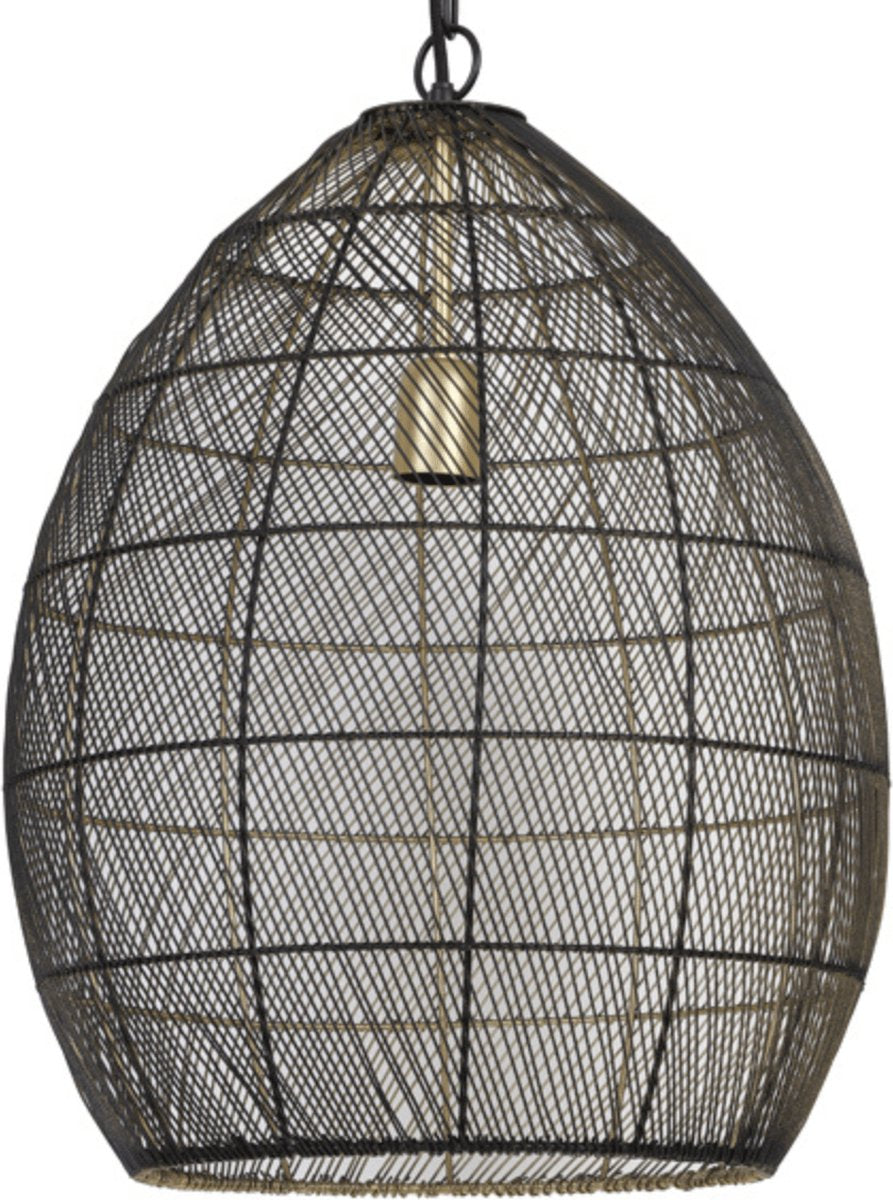 Light & Living Hanglamp Meya - Zwart - Ø40cm - Modern - Hanglampen Eetkamer - Slaapkamer - Woonkamer