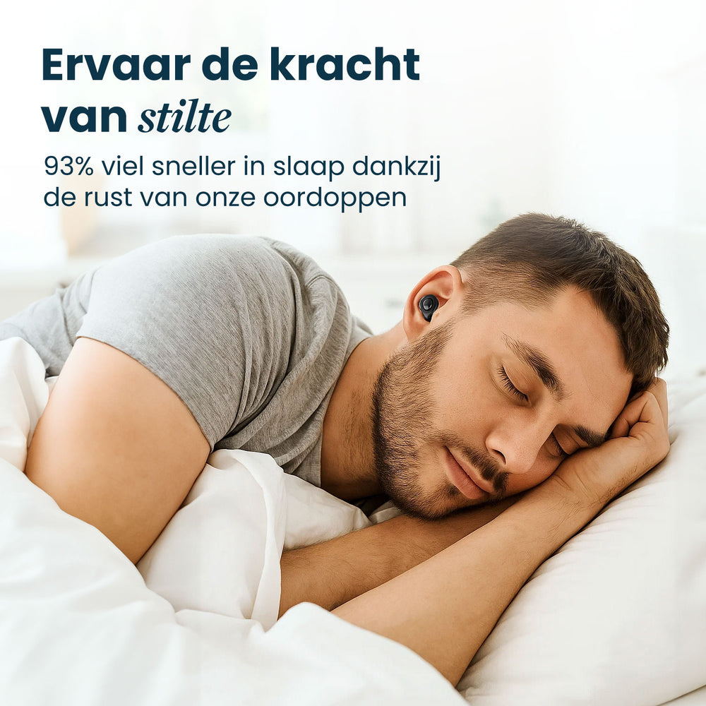 Dreamcare Silent Slaapoordoppen – Zwart – Geluidsdemping tot 33 dB – Inclusief 4 maten
